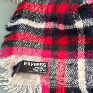Express plaid print scarf